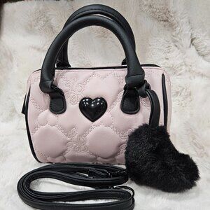 LUV BETSEY By BETSEY JOHNSON Heart Mini Barrel Blush Crossbody LBHarlee